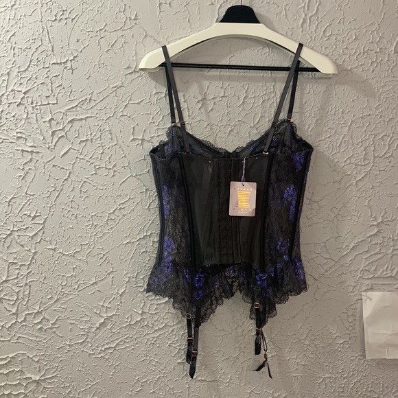 Savage X Fenty NWT Living In The Clouds Iridescent Lace Corset XL 14/16 Cosplay - Picture 3 of 16